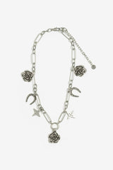 WESTERN ROSE CHARM NECKLACE