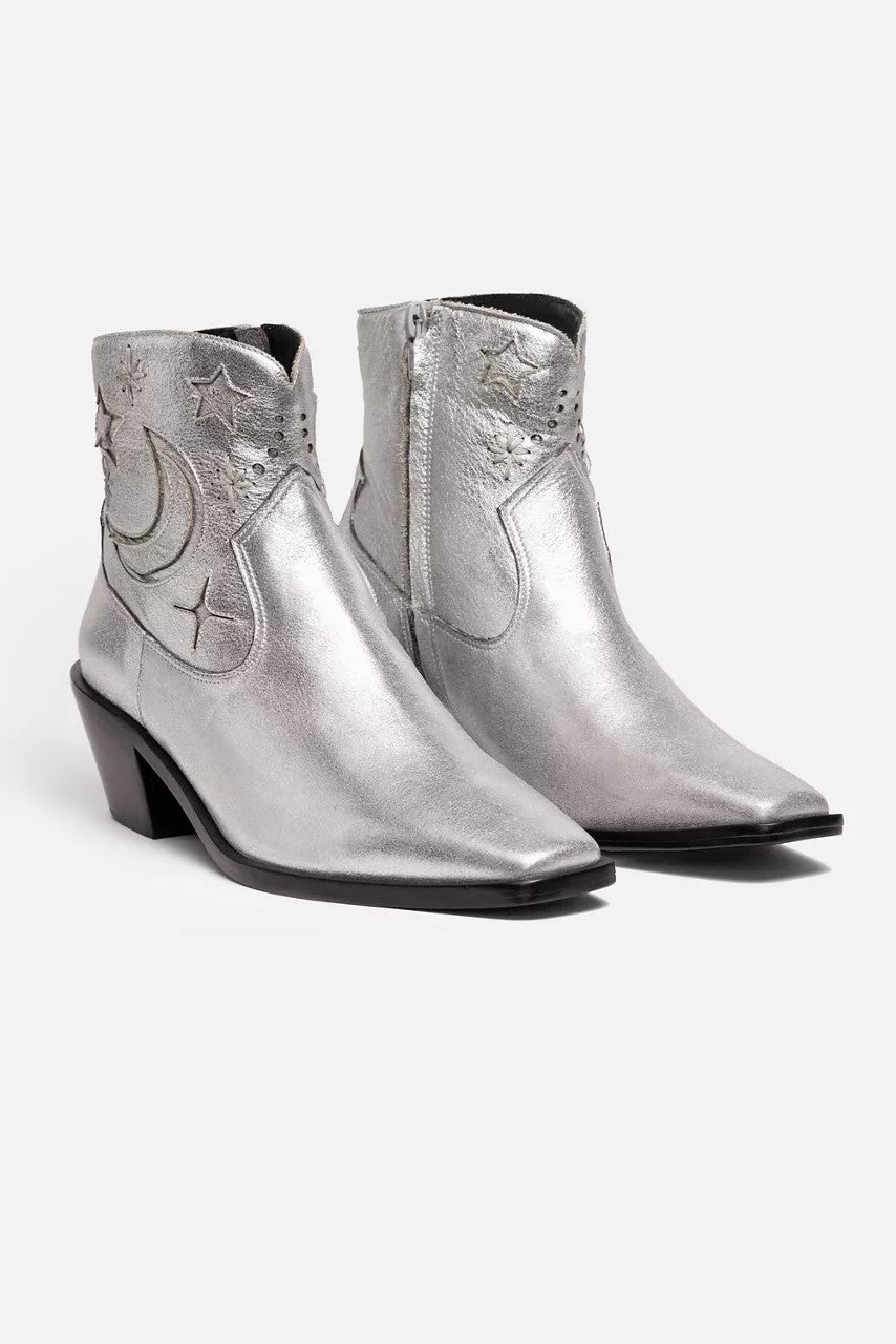 COSMOS METALLIC LEATHER BOOTIE