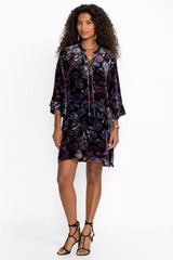 TIE FRONT KIMONO DRESS