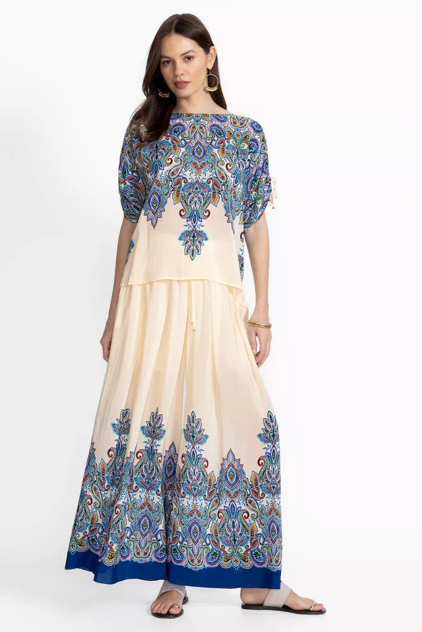 RUCHED SLEEVE BLOUSE