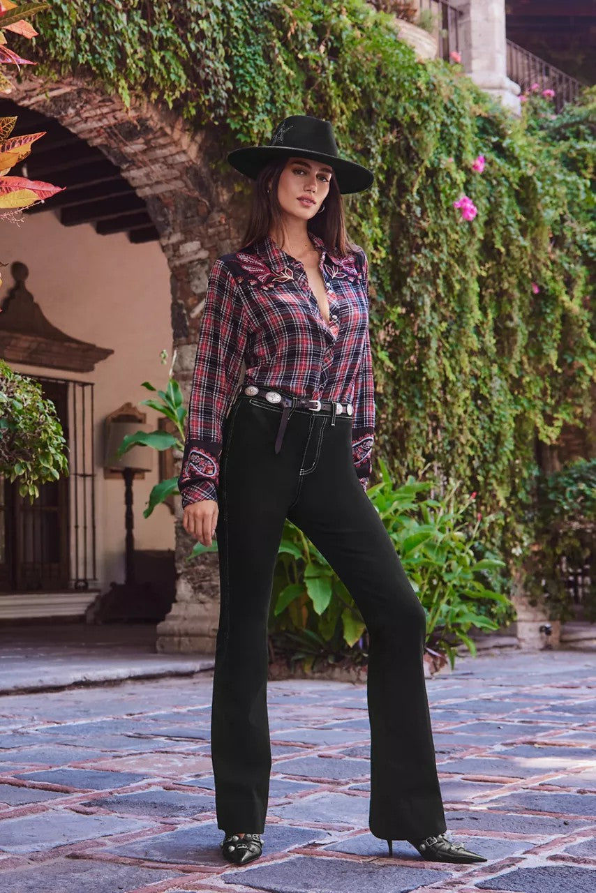 PUFF SLEEVE WESTERN SHIRT