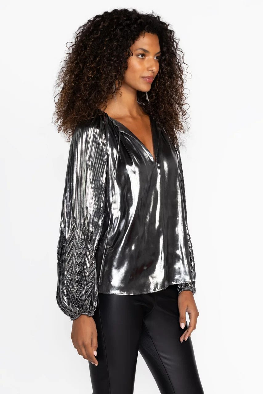 GEMMA PLEATED BLOUSE