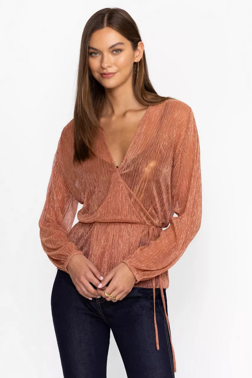 DUFFIE WRAP BLOUSE