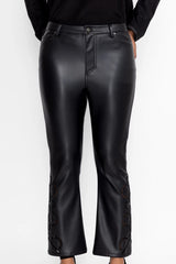 THE CROPPED BABY BOOT VEGAN LEATHER PANT
