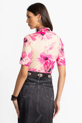 THE JANIE FAVORITE FITTED ELBOW SLEEVE MOCK NECK