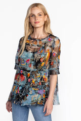 MAZZY RUFFLE TIERED BLOUSE