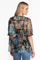 MAZZY RUFFLE TIERED BLOUSE
