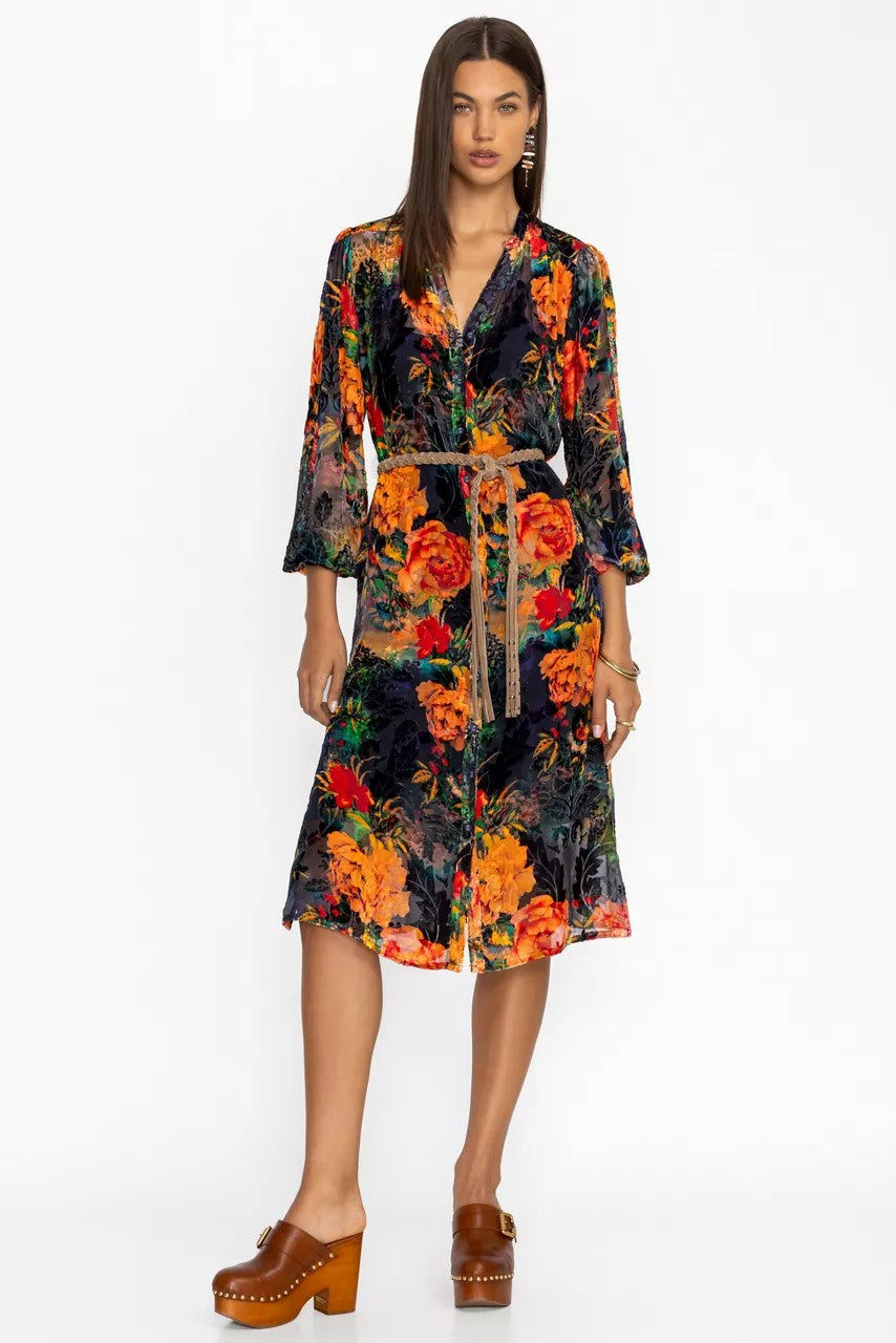 RENNA BURNOUT DRESS
