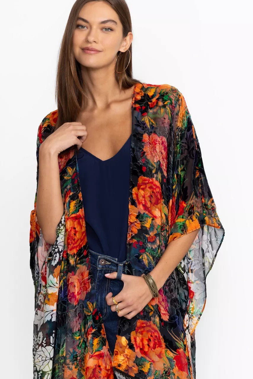 BURNOUT VELVET SHAWL