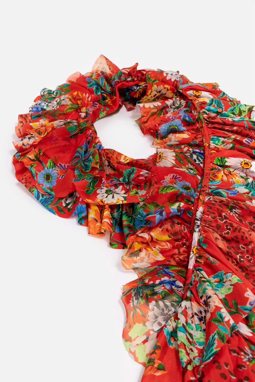 BOBCAT FOREST RUFFLE SCARF